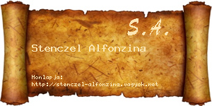 Stenczel Alfonzina névjegykártya